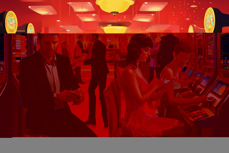 Daring Youth Testing Their Luck at the Casino: A Vibrant Journey Through Slot and Machine Gamesの素材