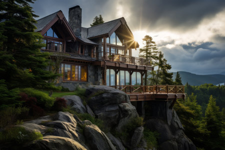 Idyllic Serenity: A Captivating Mountain Retreatの素材