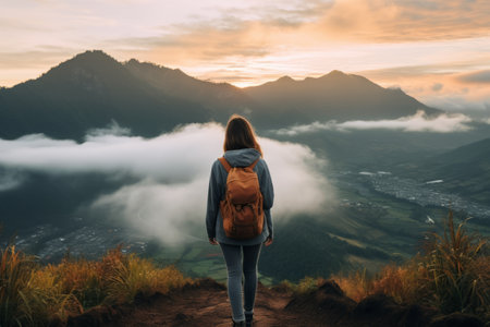 Dawn Trekker: Exploring Bali's Batur Volcano - A Backpacking Adventureの素材