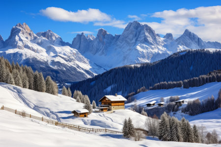 Alpago: An Idyllic Winter Wonderland in the Italian Dolomitesの素材