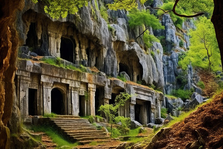 Unveiling the Enigmatic Amyntas Rock Tombs: A Glimpse into Ancient Telmessos, Lycia, Preserved in Fethiye, Turkeyの素材