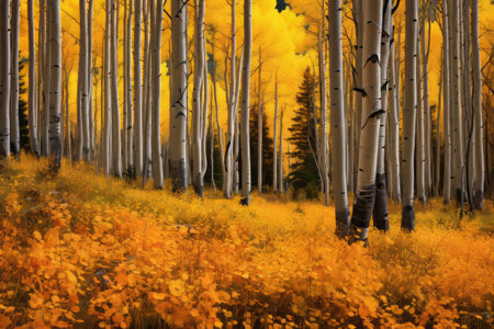 Captivating Colors: Aspen in Autumn at San Juan Mountains, Coloradoの素材