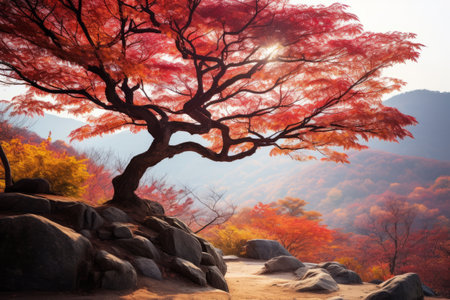 Captivating Beauty: Exploring Naejangsan National Park's Autumn Maple Season â A Must-Visit Tourist Attraction in South Koreaの素材