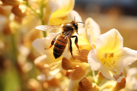 Buzzing Harmony: A Bee's Delight on the Thistle Flowerの素材