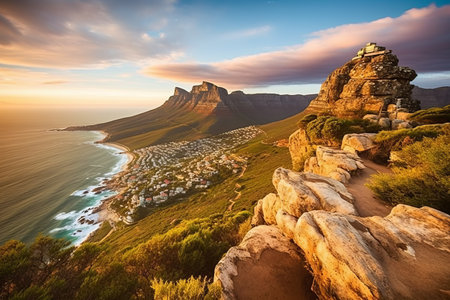 Captivating Beauty of Cape Town: Unveiling the Majestic Mountain and Coastal Paradisesの素材
