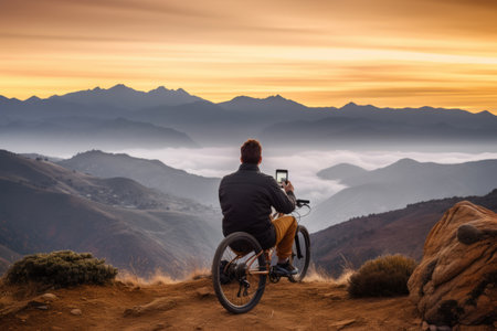 Cycling Through Scenic Peaks: A Captivating Blend of Sports and Photographyの素材