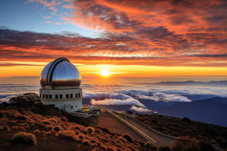Jaw-Dropping Beauty: The Breathtaking Observatory View from Mauna Kea Mountain in Hawaii's Big Islandの素材