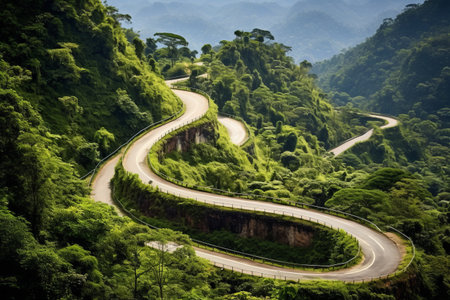 Captivating Route 3: Scenic Journey from Pua to Bo Kluea District in Nan Province, Thailandの素材