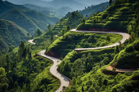 Journey through the Enchanting Beauty of Route 3- Pua to Bo Kluea in Nan, Thailandの素材