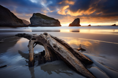 Exploring the Unrivaled Beauty of Ocean Beach, New Zealand: Captivating Landscapes that Inspireの素材