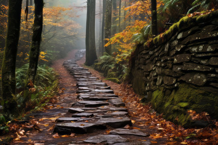 A Picturesque Autumn Hike: Exploring the Chimney Tops Trailhead in Great Smoky Mountains National Parkの素材