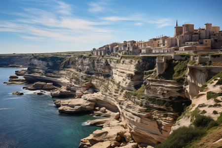 Enchanting Vistas: City of Bonifacio Unveiled from the Lighthouseの素材