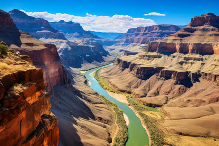 Journeying Along the Majestic Colorado River Through the Grand Canyon's South Rimの素材