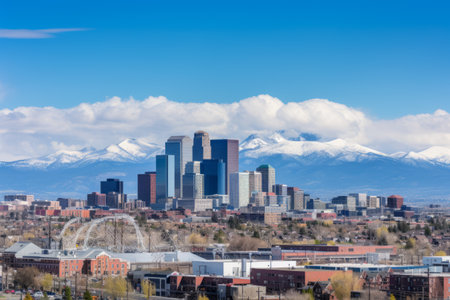 Capturing the Majestic Denver Skyline: A Noon Panoramaの素材