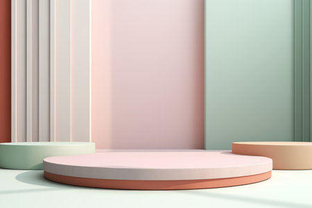 Abstract Showcase: Minimal Geometric Composition for Product Design Exhibitionの素材