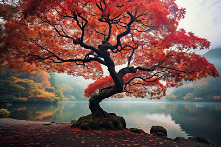 Awe-Inspiring Autumn Medleys: Mesmerizing Fall Tree Landscapesの素材