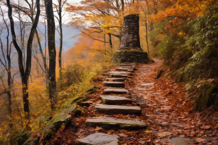 Captivating Colors at Chimney Tops Trailhead: Exploring the Fall Splendor of Great Smoky Mountains National Parkの素材