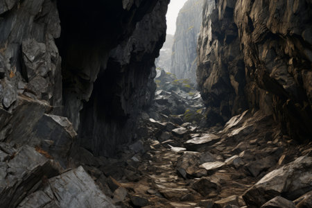 Revealing the Enigmatic: Unearthing Hidden Treasures in High Altitude Mountain Crevicesの素材