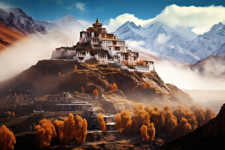 Majestic Peaks and Transcendence in the Ladakh Mountainsの素材