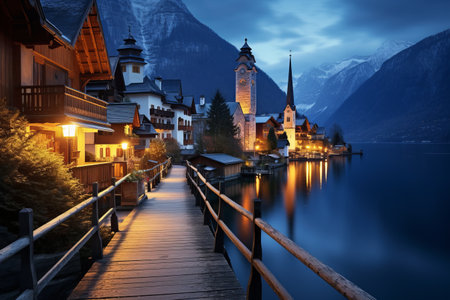 Harmonious Coexistence in Hallstatt: A Perfect Blend of Nature and Humanityの素材