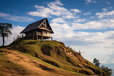 Enchanting Retreat: Discovering Tranquility in a Hut on the Hill in Northern Thailandの素材