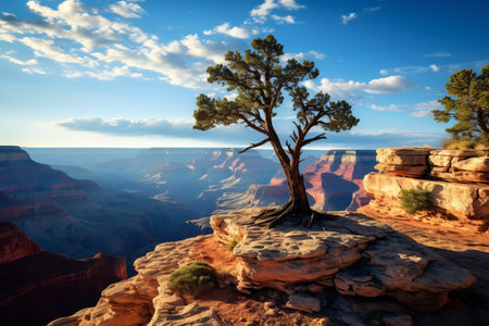Awe-Inspiring Majesty: Duk on a Rock in the Grand Canyon, AZの素材