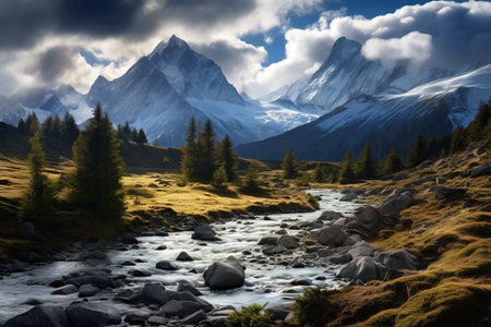 Captivating and Majestic: Exploring the Breathtaking Landscape of the Alpsの素材