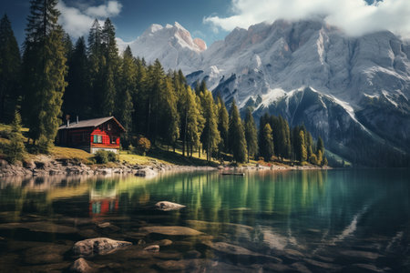 Vintage Vibes: Rediscovering a Mountain Lake Retreat in the Italian Alpsの素材