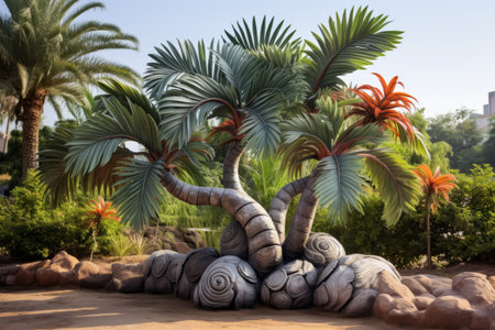Paradise Found: Transform Your Garden with Palm Tree Decorationsの素材