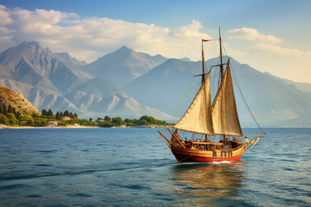 Sailing in Paradise: Exploring the Adriatic Sea on a Boat in Montenegroの素材