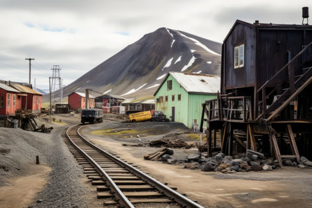 Exploring Longyearbyen: Traces of Coal Mining Unveiled in Norway's Charming Former Mining Townの素材
