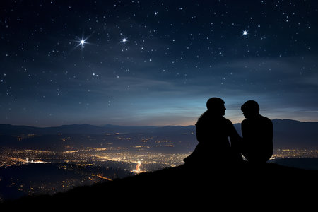 Eternity's Embrace: Witnessing Shooting Stars and Milky Ways from the Mountain's Peakの素材
