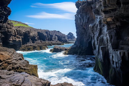 Rocky Coastal Paradise: The Ultimate Vacation Spot along the Atlantic Oceanの素材