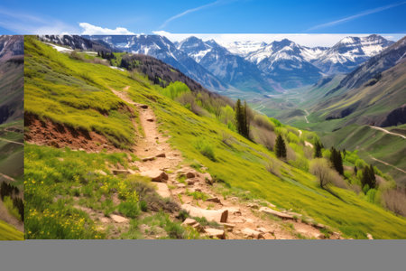 Captivating Views of the Majestic Wasatch Mountain Range: Timpanogos Rocky Mountains in Utah, United Statesの素材