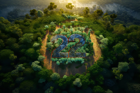 Building a Sustainable Future: A Vision for 2023 through SDGs, ESG, NetZero, and CO2 Concepts in Harmonious Natureの素材