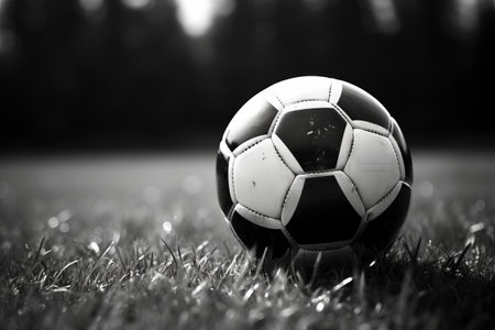 Capturing the Classics: Striking Black and White Football Momentsの素材