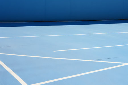 The Vibrant World of the Blue Sports Court: Exploring the Intricacies of Lines and Shadowsの素材