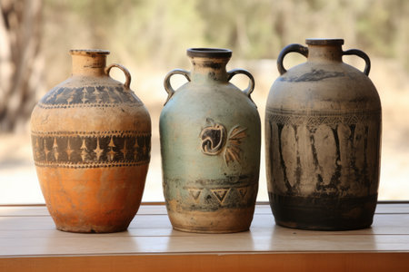 Ancient Pottery: Unveiling Classic Water Containers from the Pastの素材