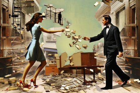 Breaking Barriers: The Cutthroat Competition in Art Business between a Man and a Woman - Collage_98 1の素材