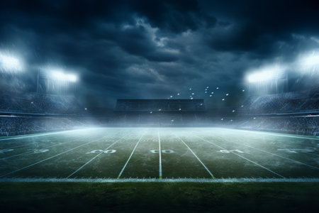 Glowing Gridiron: The Spectacular Illumination of an American Football Stadiumの素材