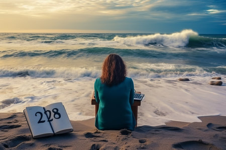 Seashore Serenity: Unveiling Goals and Inspiring Journeys of a Girl in 2023の素材