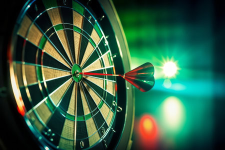 Aiming for Success: The Dart and Dartboard Analogy in Business Marketing Challengesの素材