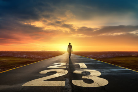 Running Towards New Horizons: Embracing Challenges and Career Paths in the New Year 2023の素材