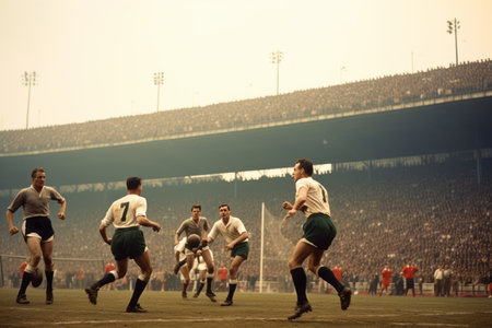 The Unforgettable Soccer Game Moment at the Iconic Professional Stadiumの素材