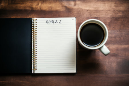 Achieving Business Success: Setting Goals and Sipping Coffeeの素材
