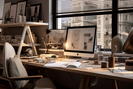 Revolutionizing the Home Office: A Contemporary Approach to Designing a Workplace with Cutting-Edge Equipment and Objectsの素材