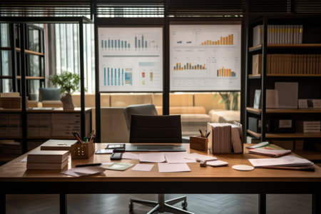 Unoccupied Office Space: A Glimpse into the World of Business Productivityの素材