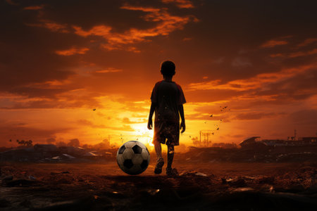 Kicking Off at Sunset: Soccer's Golden Hourの素材