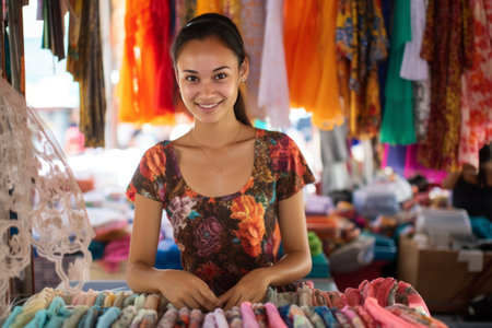 Captivating Colors and Cultures: Exploring Phuket's Unique Batik Skirt and Lace Blouse Fashion at the Talang Road Sunday Flea Marketの素材