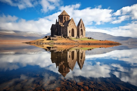 The Enigmatic Beauty of Akdamar Island: Exploring the Armenian Cathedral Church of _99 on Van Lakeの素材